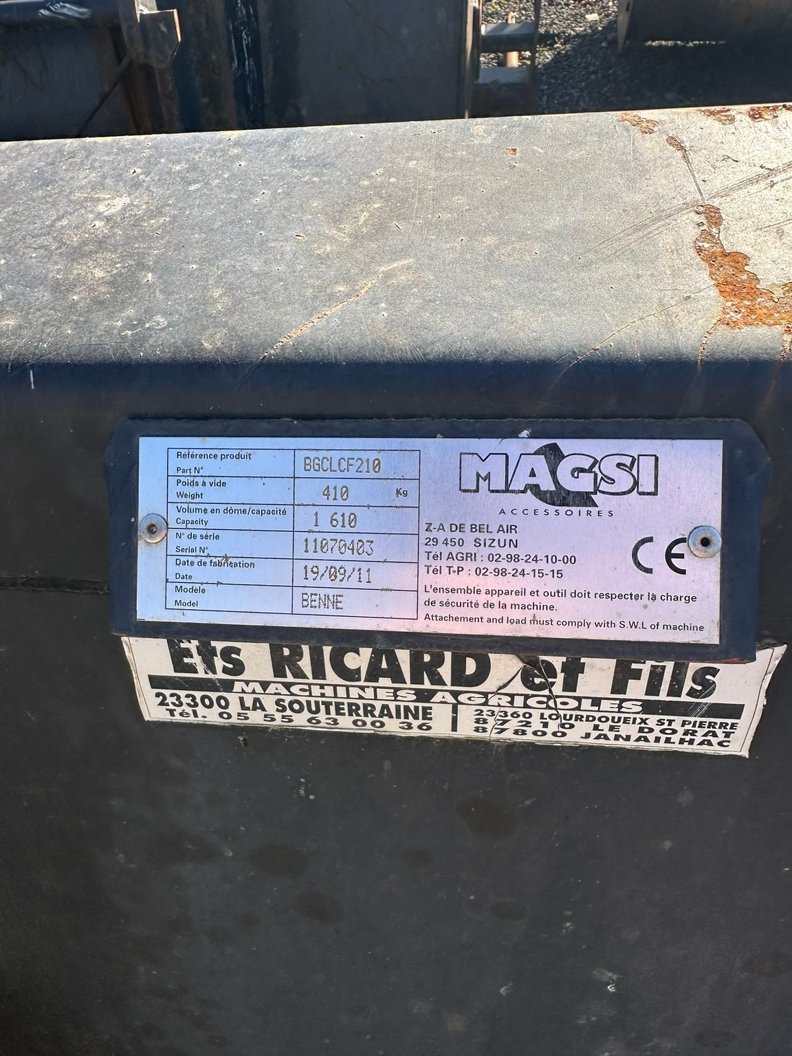 Godet de reprise Magsi BGCLCF210