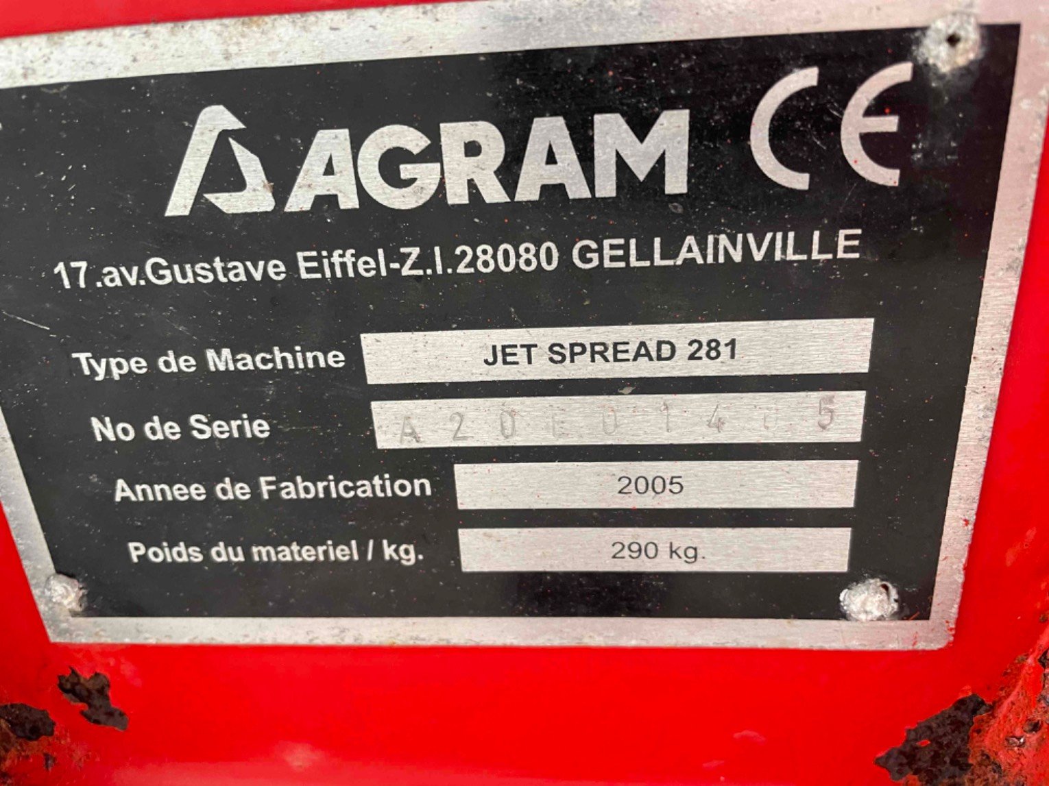 Distributeur d'engrais Agram JETSPREAD281