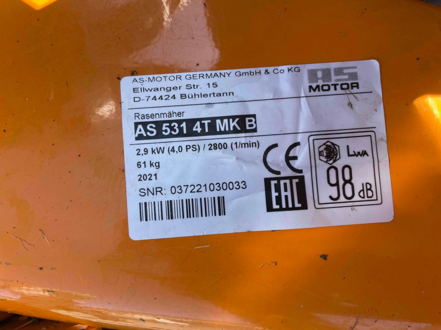 Tondeuse poussée et tractée AS MOTOR as53t